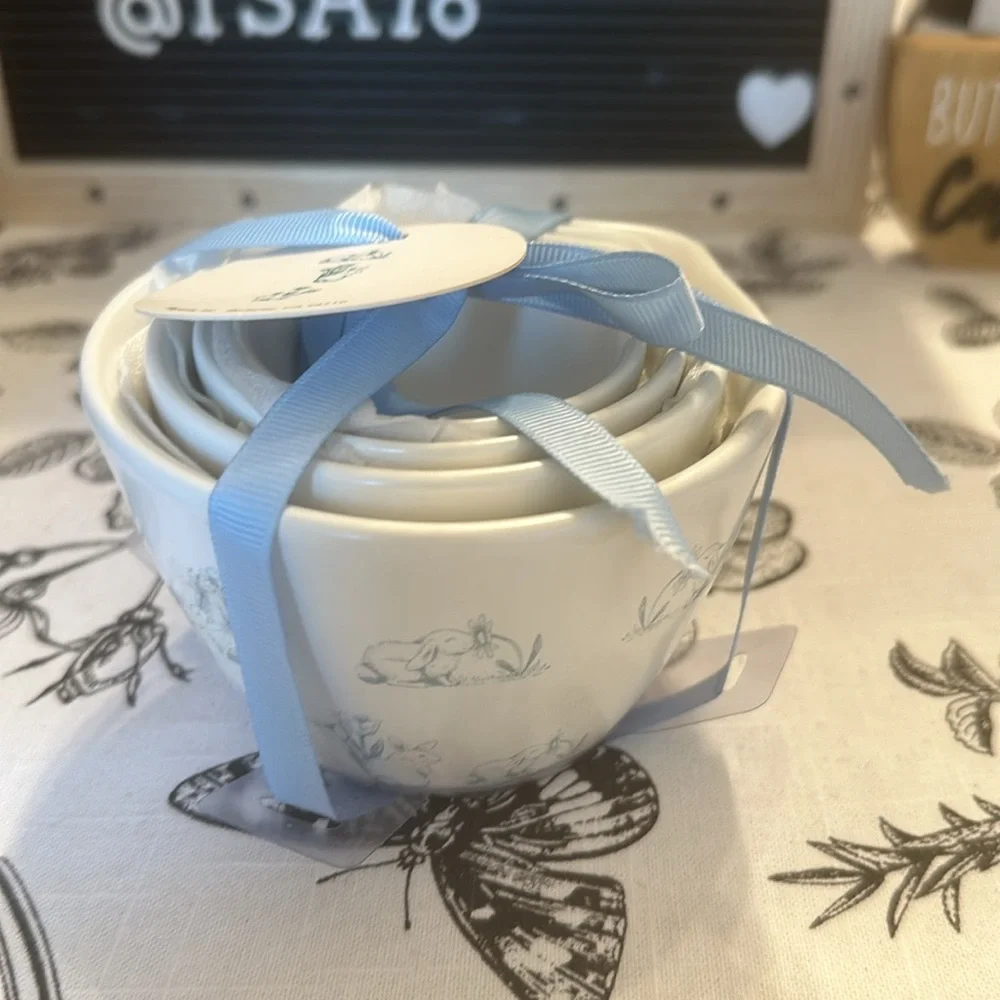 RAE DUNN BLUE BUNNY SKETCH Measuring Cups